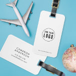 Etiqueta De Bagagem Adicionar logotipo Cores personalizadas corporativ<br><div class="desc">Adicione logotipo moderna Marca de bagagem personalizada de empresa que é perfeita para você e seus funcionários quando viaja para o trabalho. A cor de fundo na parte frontal e traseira é editável, clique em "Editar" para alterar a cor Personalizar, substituindo o texto do espaço reservado e a imagem do...</div>