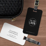 Etiqueta De Bagagem Adicionar logotipo Cores personalizadas corporativ<br><div class="desc">Adicione logotipo moderna Marca de bagagem personalizada de empresa que é perfeita para você e seus funcionários quando viaja para o trabalho. A cor de fundo na parte frontal e traseira é editável, clique em "Editar" para alterar a cor Personalizar, substituindo o texto do espaço reservado e a imagem do...</div>