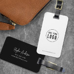 Etiqueta De Bagagem Adicionar logotipo Script moderno Cores personaliz<br><div class="desc">Adicione Logotipo, Script moderno, Marca de Bagagem Personalizada de Cores de Negócios que é perfeito para você e seus funcionários quando viaja para o trabalho. A cor de fundo na parte frontal e traseira é editável, clique em "Editar" para alterar a cor Personalizar, substituindo o texto do espaço reservado e...</div>