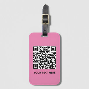 Etiqueta De Bagagem Adicionar seu próprio texto de código QR Digital