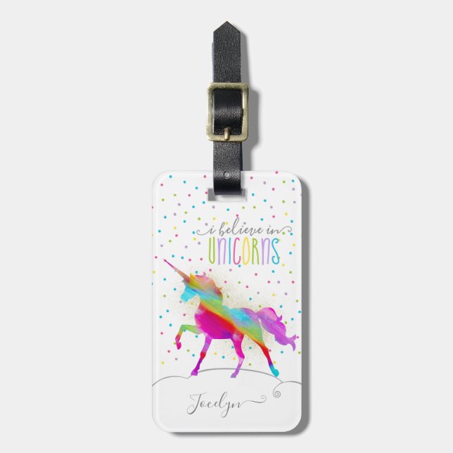 Etiqueta De Bagagem Adicione o brilho Dourado personalizado nome do (Frente Vertical)