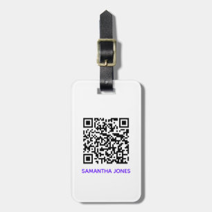 Etiqueta De Bagagem Adicione sua própria verificação de código QR 