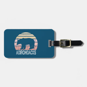 Etiqueta De Bagagem Adirondacks - Urso Retroativo