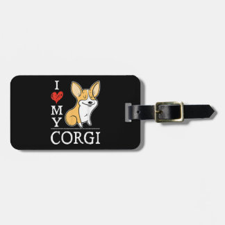 Etiqueta De Bagagem Adorable Welsh Corgis | Cachorro Bonito Adoro Meu