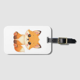 Etiqueta De Bagagem Adorável Raposa Fofa Kawaii