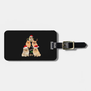 Etiqueta De Bagagem Adorno de árvore de Natal engraçado Pomerânia Cos