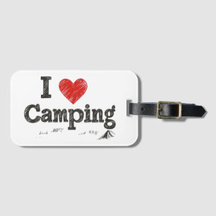 Etiqueta De Bagagem Adoro acampar