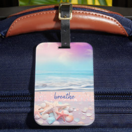 Etiqueta De Bagagem Afirmação de Beach Breathe