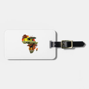 Etiqueta De Bagagem África Continente Safari Natureza Selvagem