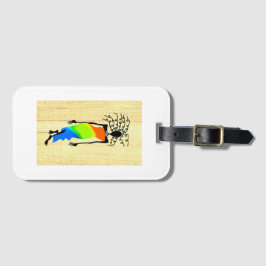 Etiqueta De Bagagem African Art Elegant and Stylish Woman 