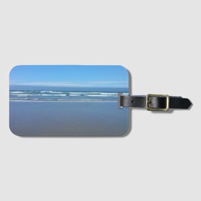 Etiqueta De Bagagem Agate Beach, Oregon (Frente Horizontal)
