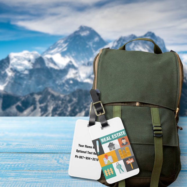Etiqueta De Bagagem Agente imobiliário profissional (Criador carregado)