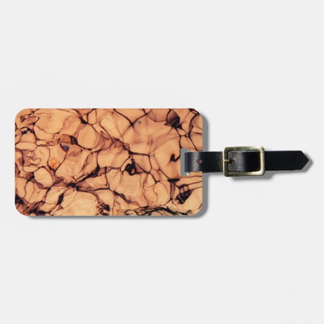 Etiqueta De Bagagem Água Azul Espumante Invertida (Frente Horizontal)