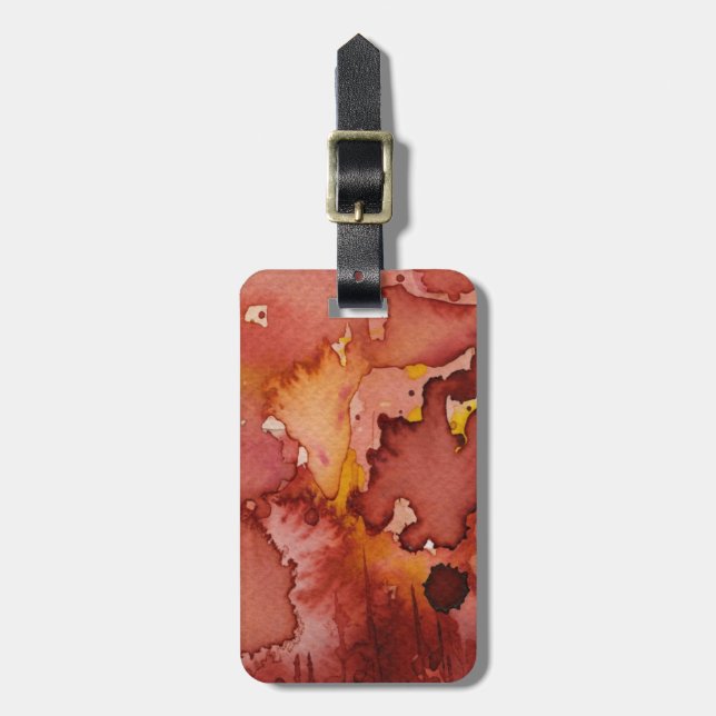 Etiqueta De Bagagem aguarela 3 do fundo (Frente Vertical)