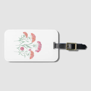 Etiqueta De Bagagem Aguarela, flores