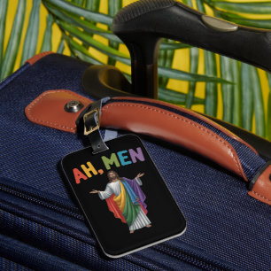 Etiqueta De Bagagem Ah Homens Divertido Orgulho Gay LGBT Jesus Bandeir
