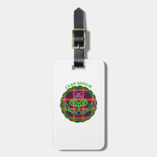 Etiqueta De Bagagem Ainslie Scottish Tartan Celtic Thistle