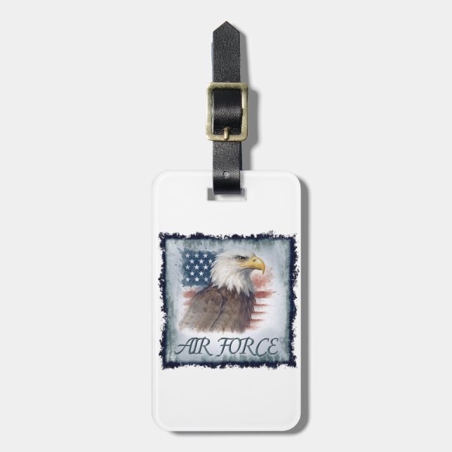 Etiqueta De Bagagem Air Force (USAF) (Frente Vertical)