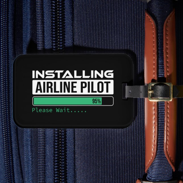 Etiqueta De Bagagem Airline PIlot Loading Funny Pilot Student (Frente Insitu 4)