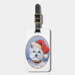 Etiqueta De Bagagem Ajudante do Papai Noel Westie