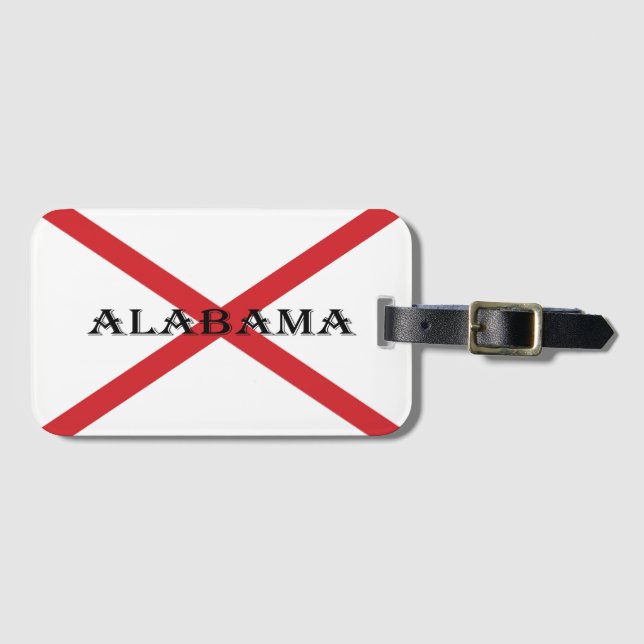 Etiqueta De Bagagem Alabama e Flag bc ltcnt (Frente Horizontal)