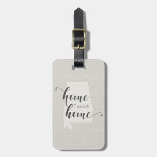 Etiqueta De Bagagem Alabama - Home Sweet Home Burlap look
