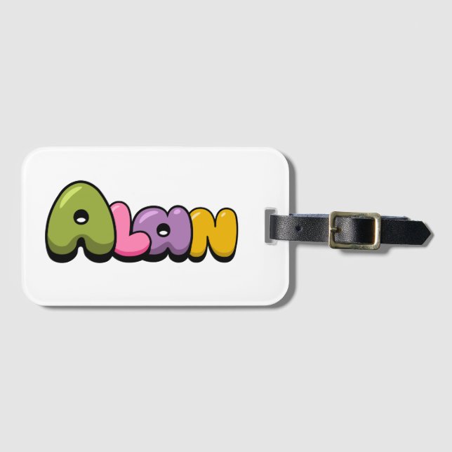 Etiqueta De Bagagem Alan (Frente Horizontal)