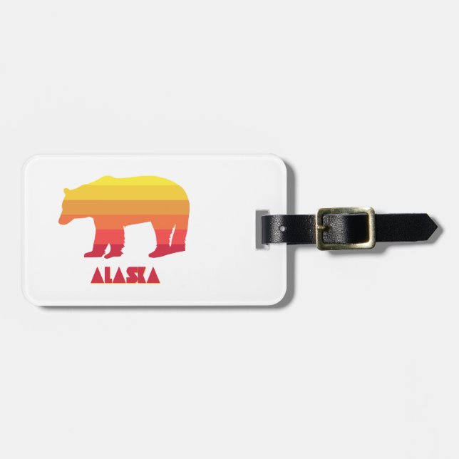 Etiqueta De Bagagem Alaska Bear (Frente Horizontal)