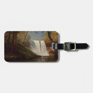 Etiqueta De Bagagem Albert Bierstadt Painting Forest Waterfall Destina