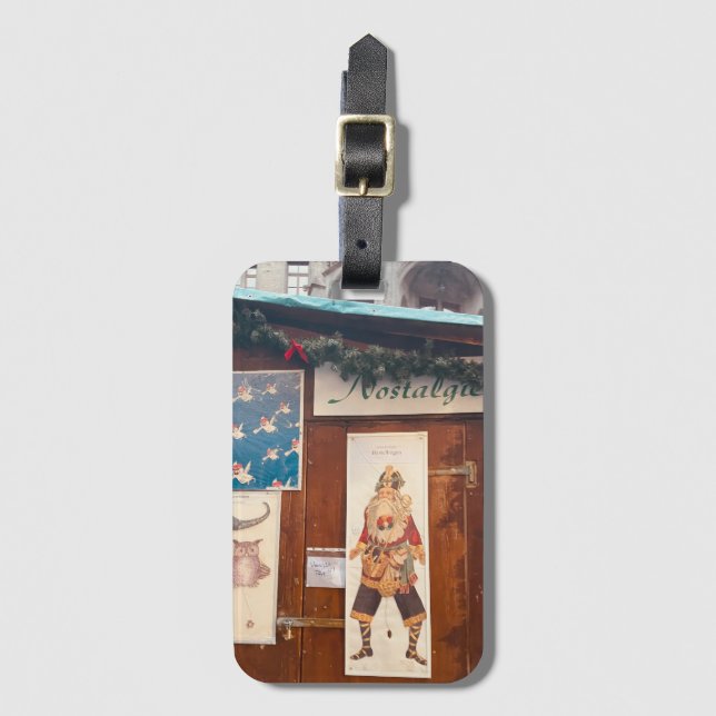 Etiqueta De Bagagem Alemanha Mercado Natal Munique (Frente Vertical)