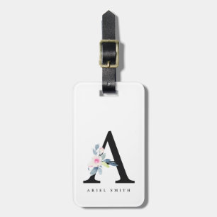 ETIQUETA DE BAGAGEM ALFABETES BLUES BLUES BLUES NOMEADAMENTE LETRA A