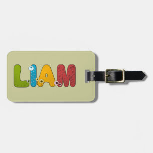 Etiqueta De Bagagem alfabeto animal Liam