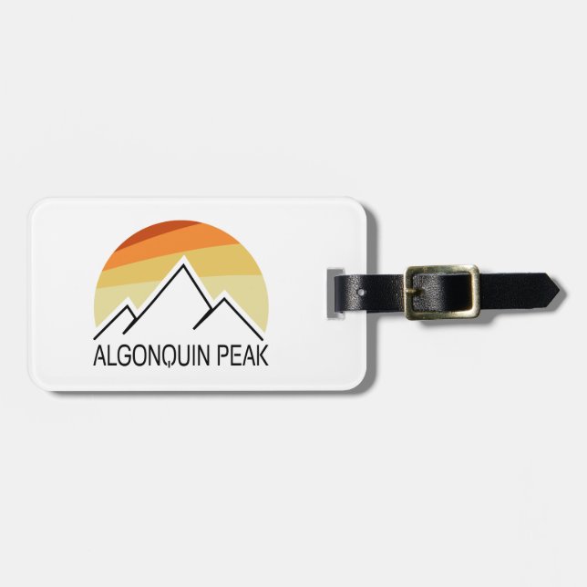 Etiqueta De Bagagem Algonquin Peak Retro (Frente Horizontal)