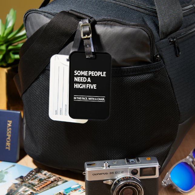 Etiqueta De Bagagem Algumas pessoas precisam de cinco (Frente e Verso)