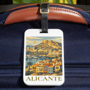 Etiqueta De Bagagem Alicante Espanha Viagem Souvenir Minimalista Coste