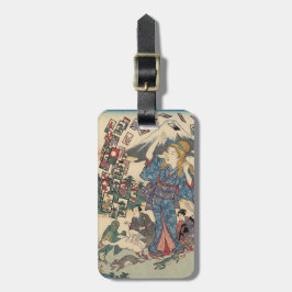 Etiqueta De Bagagem Alice Lost in Japan | Ukiyo-e Floating Wonderland