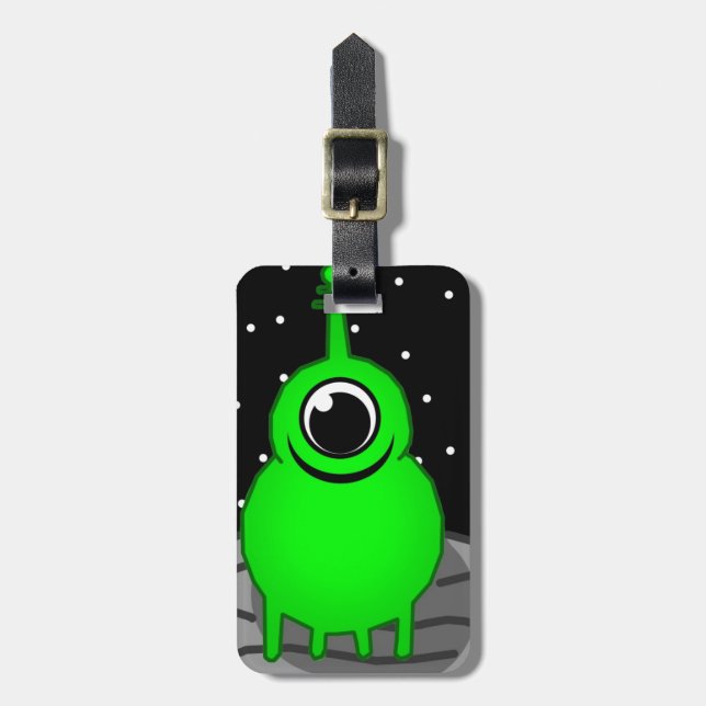 Etiqueta De Bagagem Alienígena (Frente Vertical)