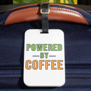 Etiqueta De Bagagem Alimentado por Café