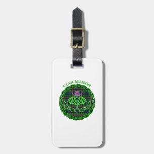 Etiqueta De Bagagem Allison Scottish Tartan Celtic Thistle