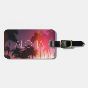 Etiqueta De Bagagem Aloha noite tropical