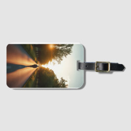 Etiqueta De Bagagem Alone on a Quiet Road – Minimal Luggage Tag