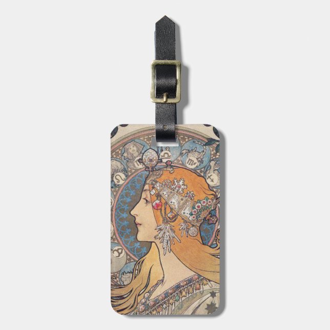 Etiqueta De Bagagem “Alphonse Mucha” (Frente Vertical)