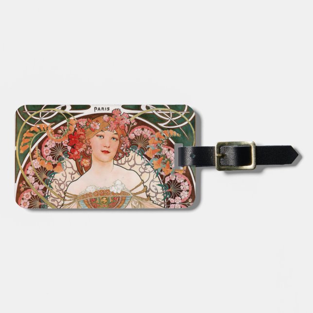 Etiqueta De Bagagem Alphonse Mucha (Frente Horizontal)