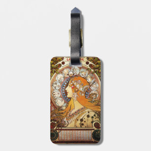 Etiqueta De Bagagem Alphonse Mucha Zodiac