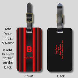 Etiqueta De Bagagem Alterar o Nome do Adicionar Inicial Vermelho nas f