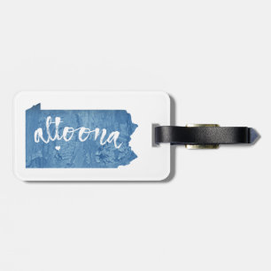 Etiqueta De Bagagem Altoona Pennsylvania Wood Grain