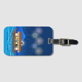 Etiqueta De Bagagem Aluguer de gatos em fogos de artifício a bordo de 