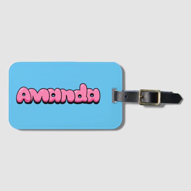 Etiqueta De Bagagem Amanda (Frente Horizontal)