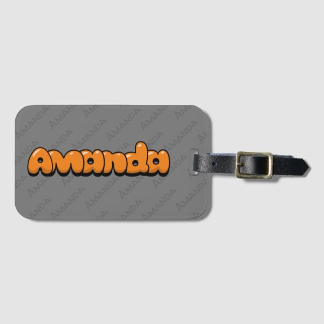 Etiqueta de Bagagem Amanda (Frente Horizontal)