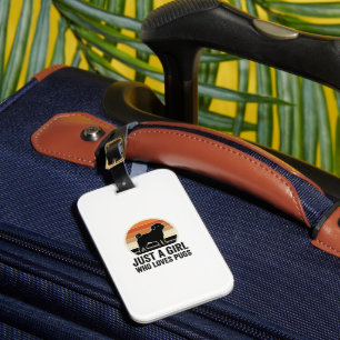 Etiqueta De Bagagem Amante de Pug Vintage Apenas Uma Camisa de Cachorr